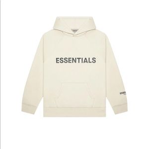 Cream colored “Fear of god” Essential Hoodie size XL